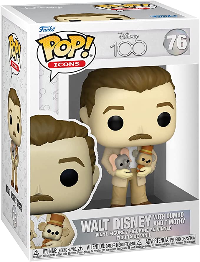 Funko Pop! Icons: Disney 100 - Walt Disney with Dumbo and Timothy, Walt Disney