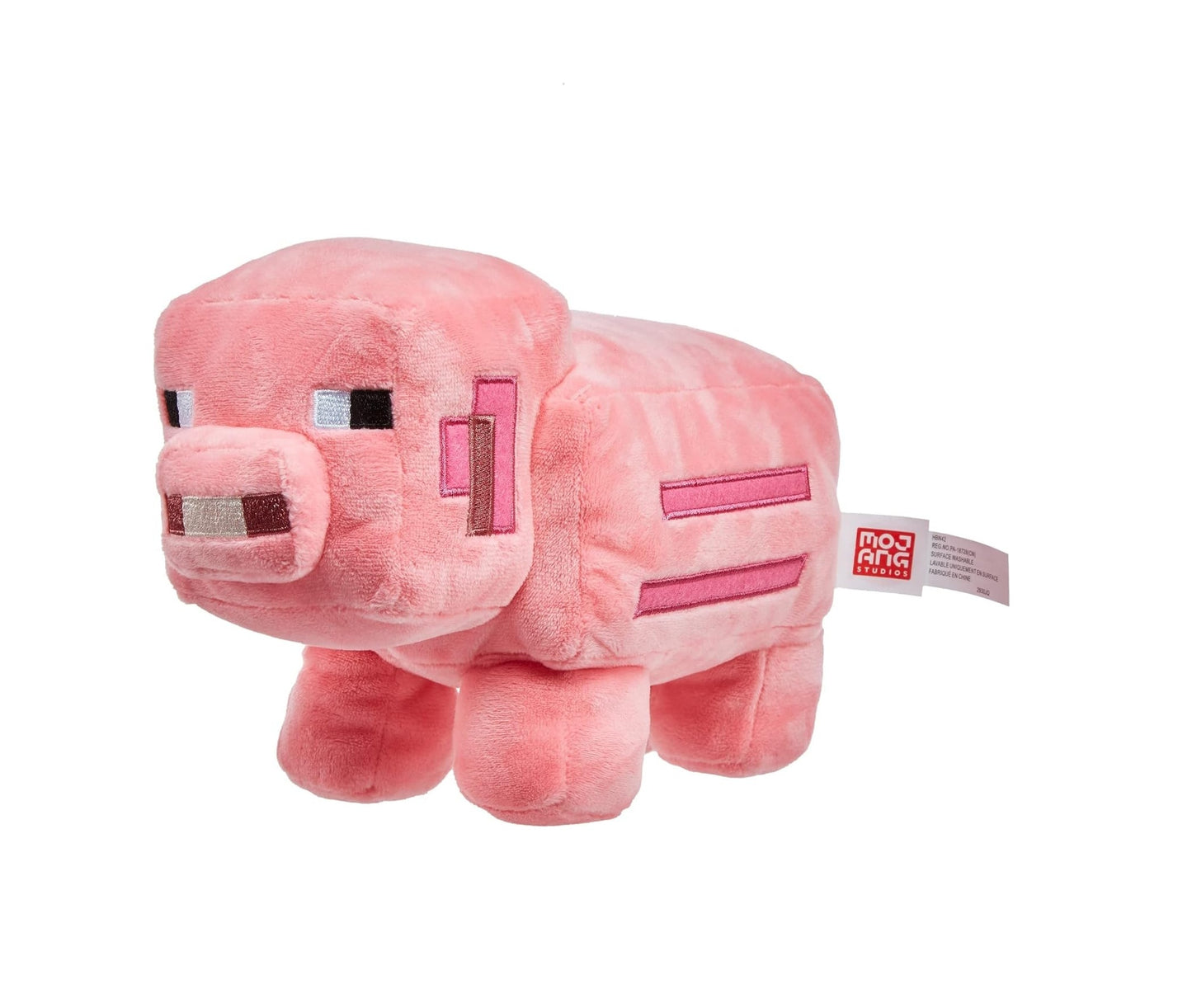 Mattel Minecraft PIG Basic Plush Character Soft Dolls, Video Game-Inspired Collectible Toy Gifts for Kids & Fans Ages 3 Years Old & Up