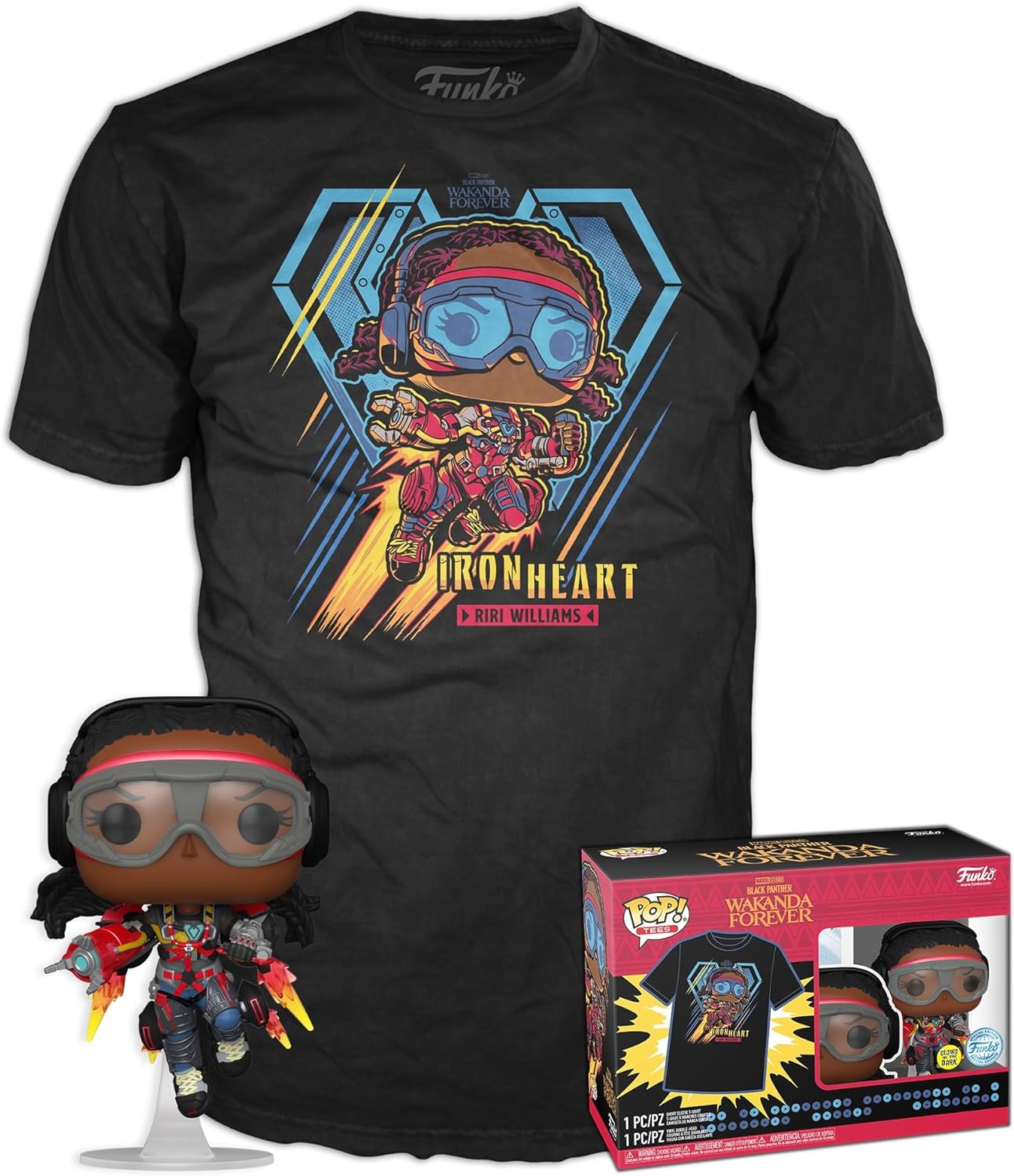 Funko Pop! & Tee: Marvel - Black Panther: Wakanda Forever - Ironheart MK1 - L