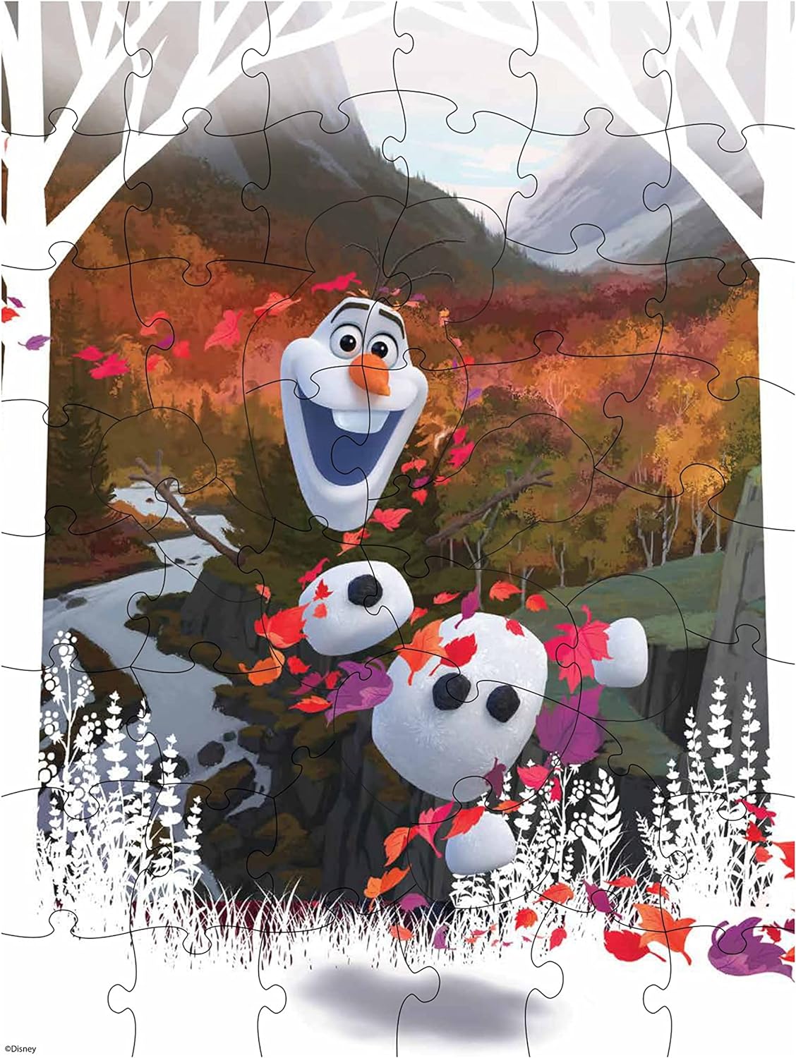 Frozen Games Disney Frozen 2 48-Piece Surprise Puzzle in Plastic Gem-Shaped Storage Case