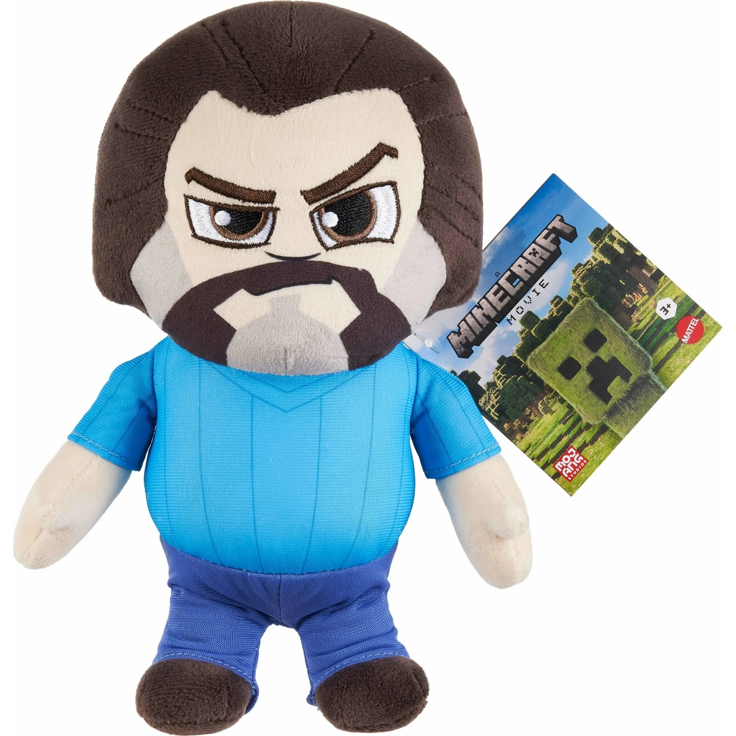 Minecraft Basic Plush Steve Jack Black Characters, 8-inch Collectible Soft Dolls