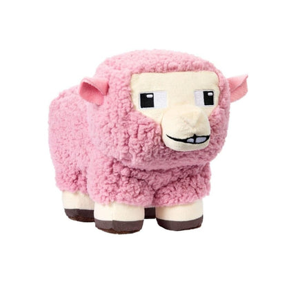 Minecraft Basic Plush Pink Sheep, 8-inch Collectible Soft Doll Inspired by The Movie