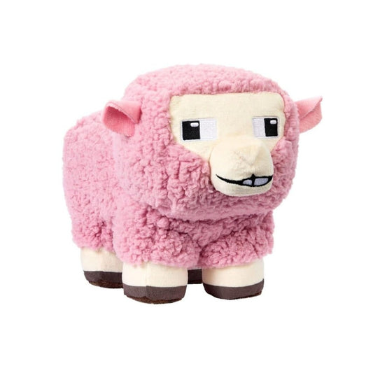 Minecraft Basic Plush Pink Sheep, 8-inch Collectible Soft Doll Inspired by The Movie