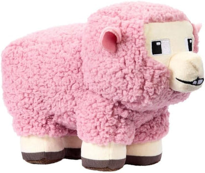 Minecraft Basic Plush Pink Sheep, 8-inch Collectible Soft Doll Inspired by The Movie