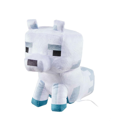 Minecraft Basic Arctic Fox Plush, Video-Game Character Soft Doll, Collectible Toy Gift for Ages 3 Years & Older