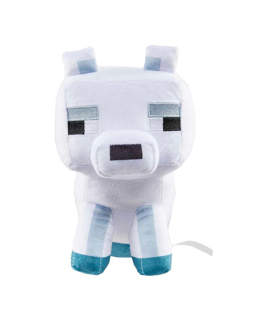 Minecraft Basic Arctic Fox Plush, Video-Game Character Soft Doll, Collectible Toy Gift for Ages 3 Years & Older