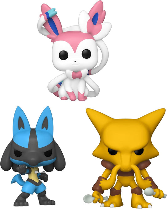 Funko Pop! Pokemon: Season 9 Collectors Set - 3 Figure Set Includes: Alakazam, Sylveon, and Lucario