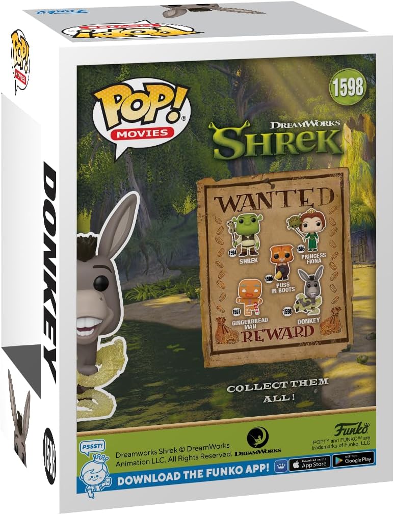 Funko Pop! Movies: DreamWorks 30th Anniversary - Shrek, Donkey with Glitter