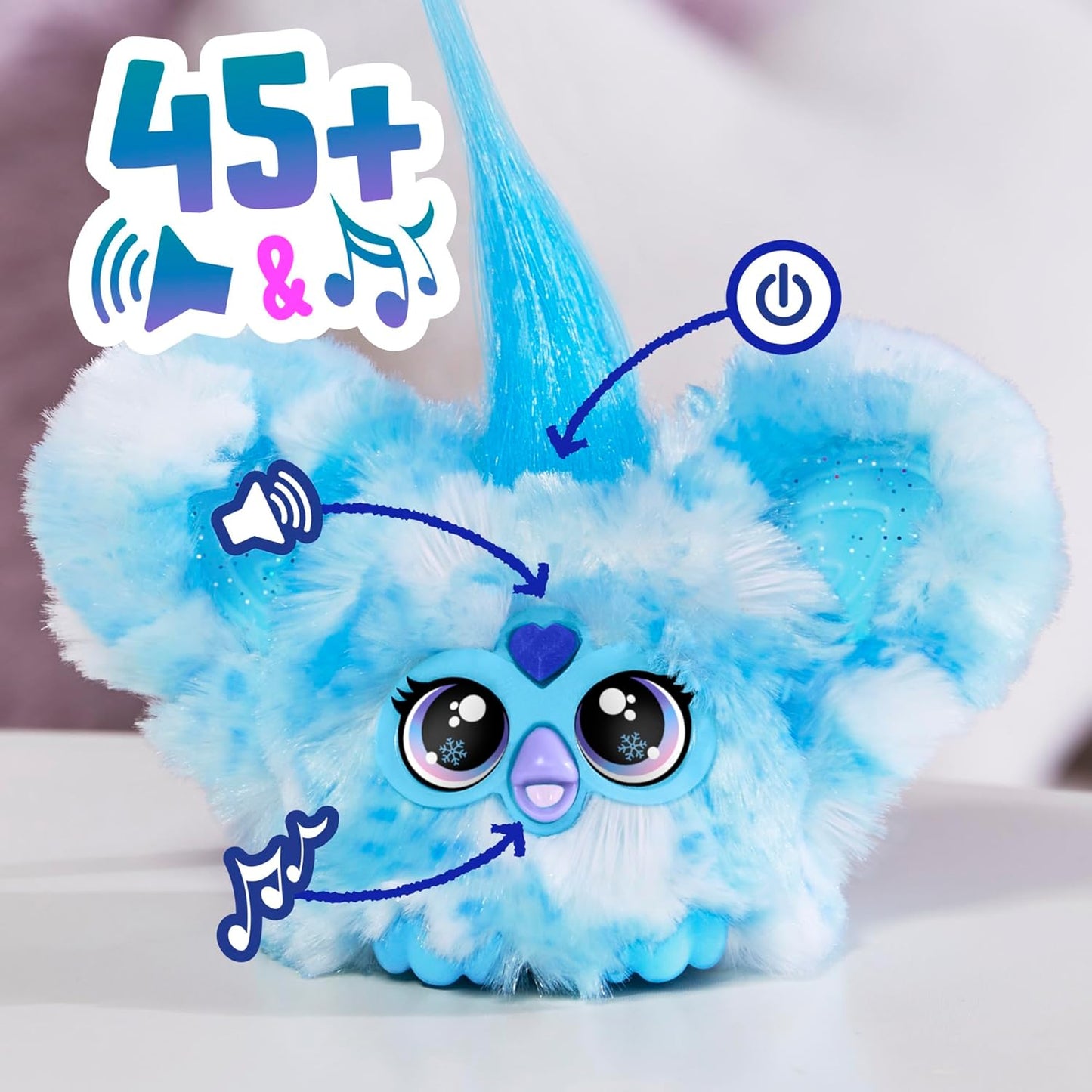 Furby Furblets SNO-Way Holiday Edition Mini Friend, 45+ Sounds, Holiday Music, Speaks Only Furbish