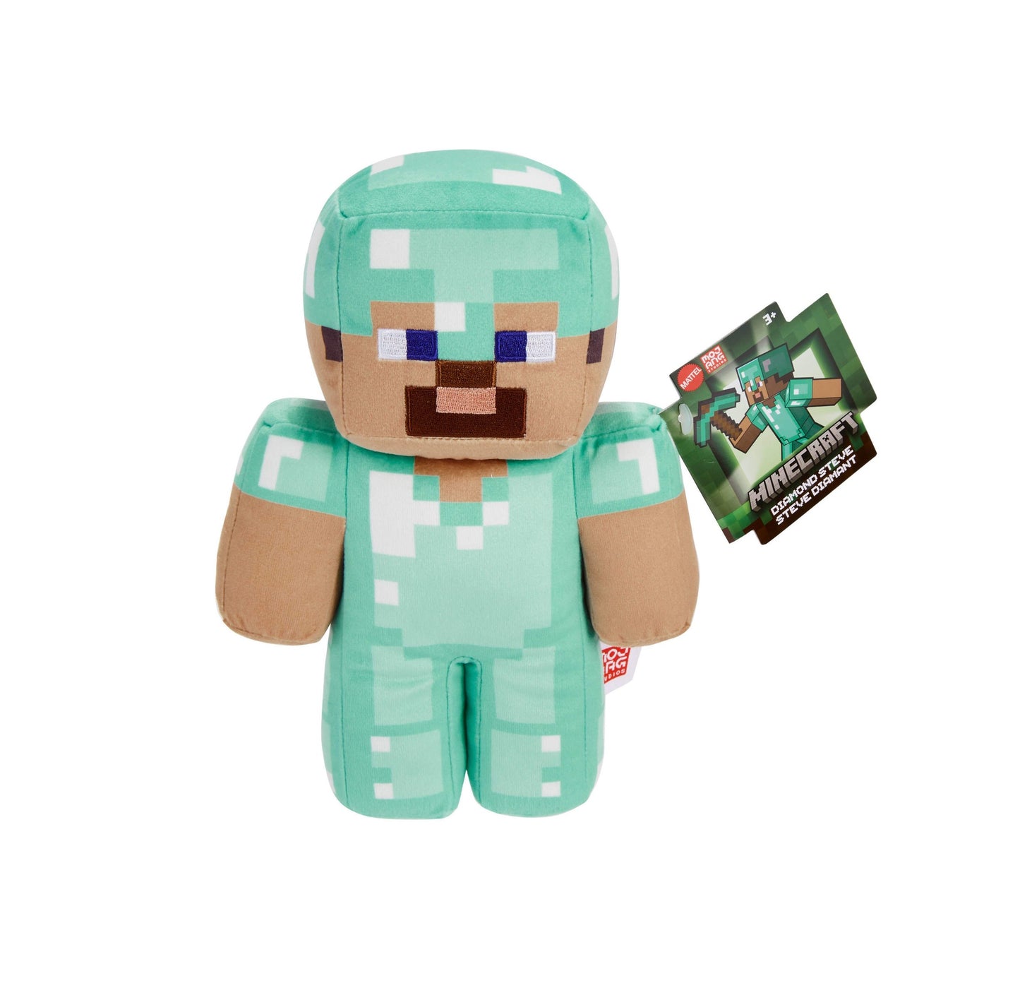 Mattel Minecraft Diamond Steve Plush Character, 8-inch